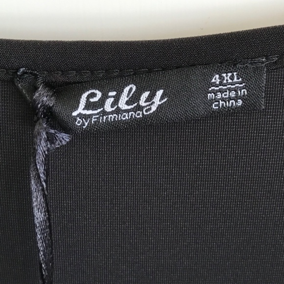 LILY By FIRMIANA Maxi Dress Sleeveless Hi Low Black NWT Women’s Plus Size 24W 4X - Picture 6 of 16